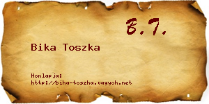 Bika Toszka névjegykártya